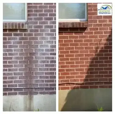 Homlokzat tisztitas elotte es utana