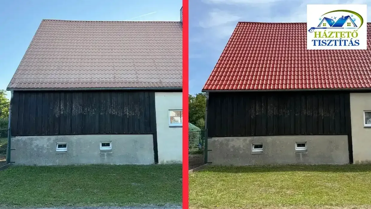 Tetőfestés tetőbevonattal Kaposváron előtte és utána